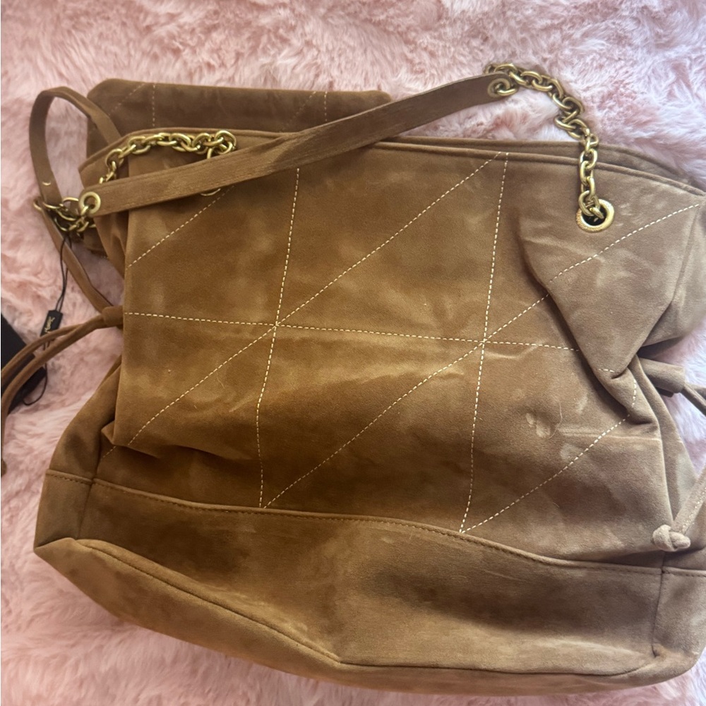 Suede hobo boho satchel tote bag - Picture 13 of 14